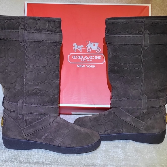 Coach EMBS Suede Chestnut size 5.5 M - Picture 7 of 9